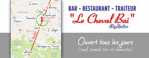 Restaurant Le Cheval Bai près de l'A28 entre : Monnai, Bernay, Alençon, L'Aigle, Sées, Vimoutiers, Gacé, Lisieux et Falaise. Routier, traditionnel, banquets, réceptions et réunions de travail.