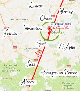 restaurant le cheval Bai Monnai Bernay Alençon L'Aigle Sées Vimoutiers Gacé Lisieux Falaise